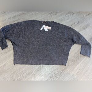 Philosophy Shimmering Black Knit Top